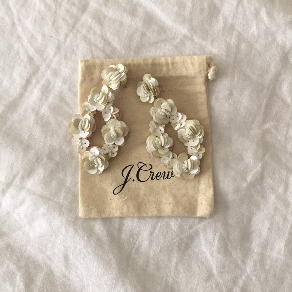 J.Crew Sequin Leatherback Earrings